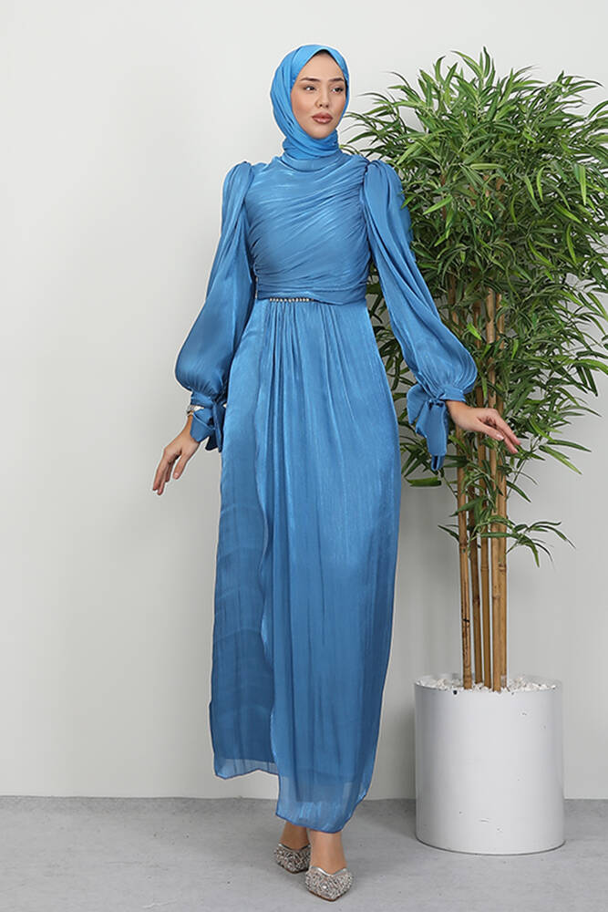 Ahunisa Yoryo Abiye Mavi - LAMİAGİYİM