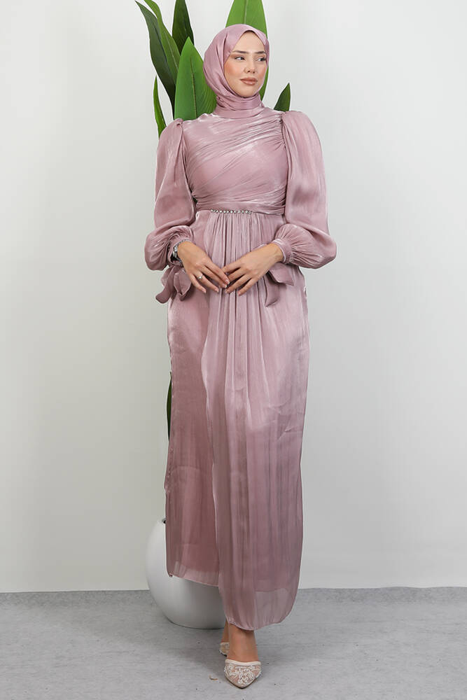 Ahunisa Yoryo Abiye Soft Pembe - LAMİAGİYİM