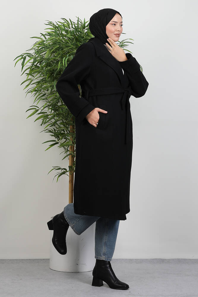 Aleda Kaşe Kaban Siyah - LAMİAGİYİM