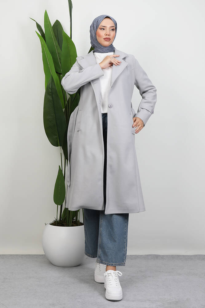 Anna Kaşe Kaban Gri - LAMİAGİYİM