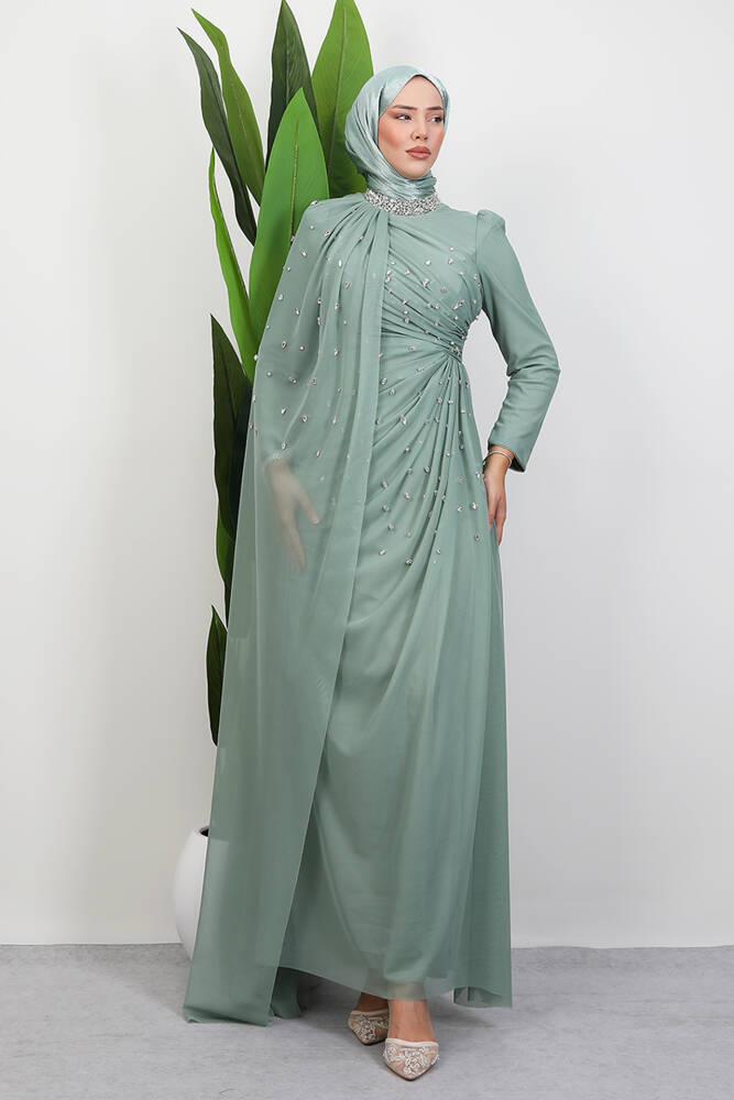 Asrın Boncuk Abiye Mint - LAMİAGİYİM