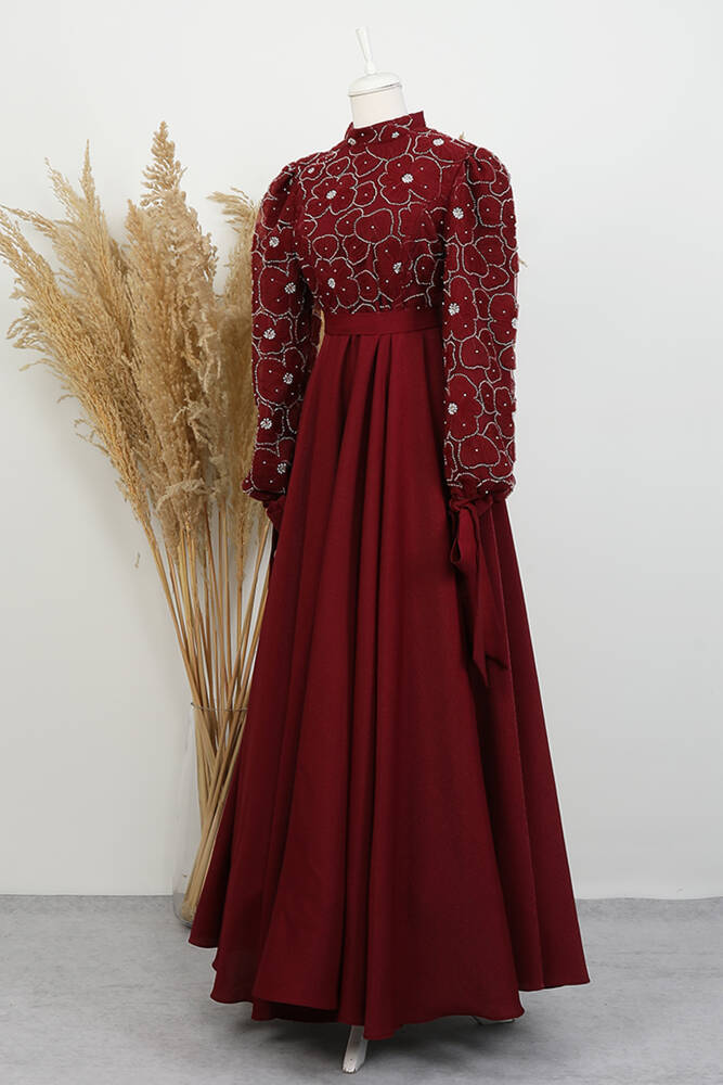 Aybike Prenses Abiye Bordo - LAMİAGİYİM