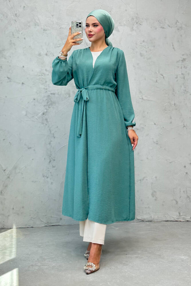 Belden Bağlamalı Kap Mint - LAMİAGİYİM