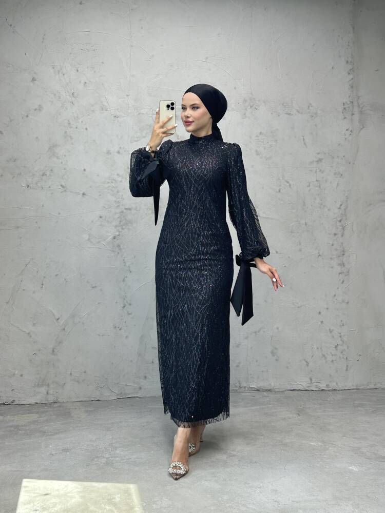 Dicle Tesettür Elbise Siyah 