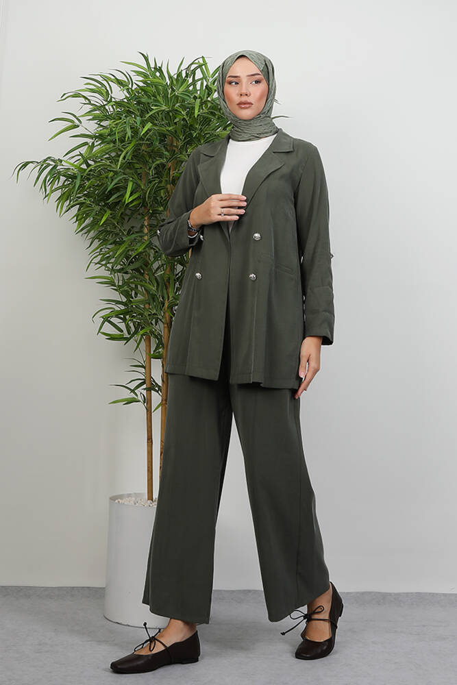 Elvin Pantolonlu Takım Haki - LAMİAGİYİM