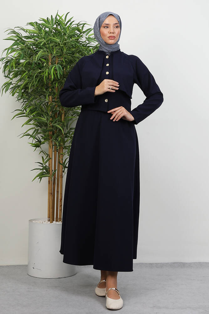 Feris Etekli Takım Lacivert - LAMİAGİYİM