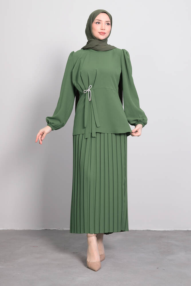 Fiyonk Taşlı Takım Haki - LAMİAGİYİM