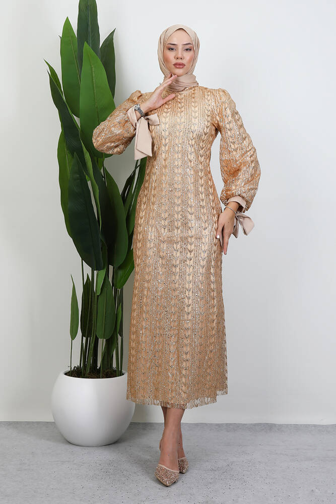 İnci Tesettür Abiye Gold 