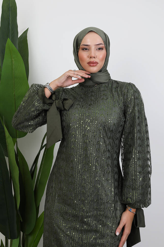 İnci Tesettür Abiye Haki 