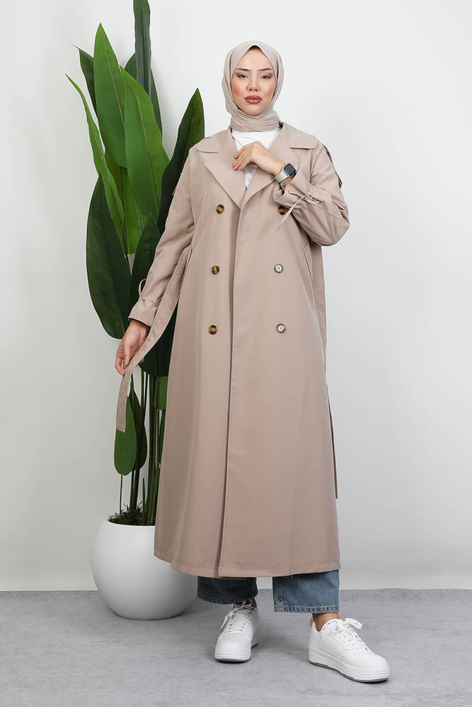 Jasmin Trençkot Bej - LAMİAGİYİM