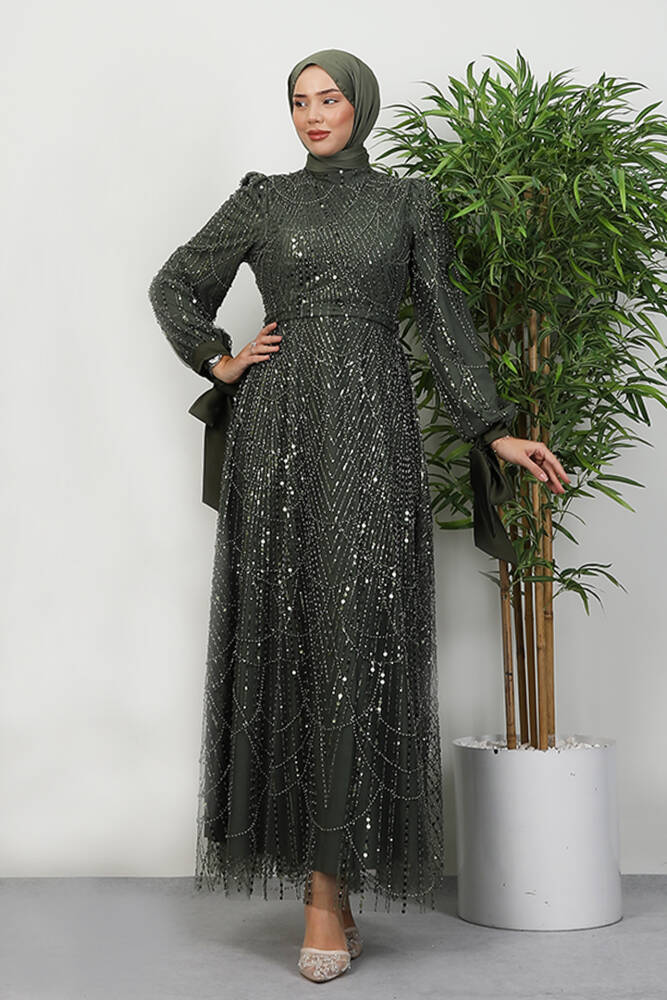 Kol Ucu Saten Abiye Haki - LAMİAGİYİM