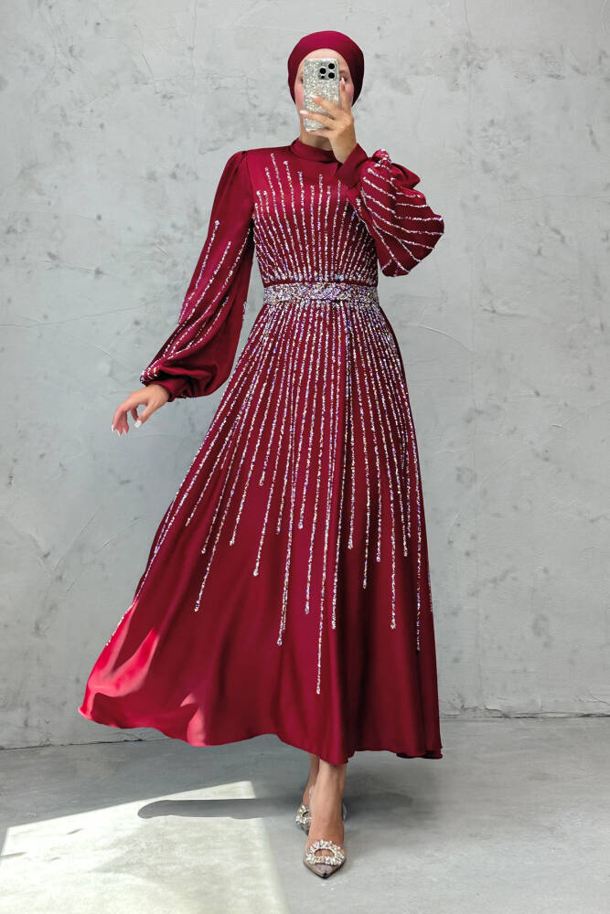 Madame Giyza Abiye Bordo 