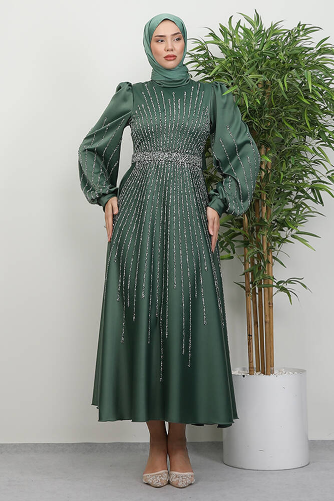 Madame Giyza Abiye Soft Yeşil - LAMİAGİYİM