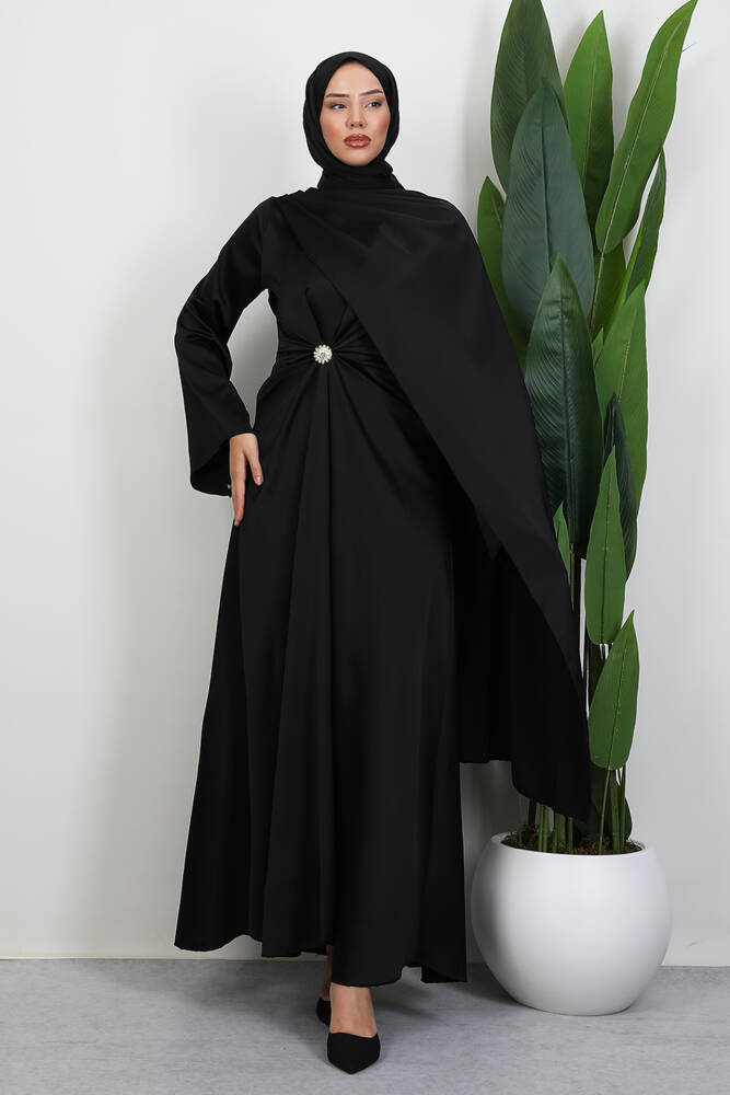 Medusa Saten Abiye Siyah - LAMİAGİYİM