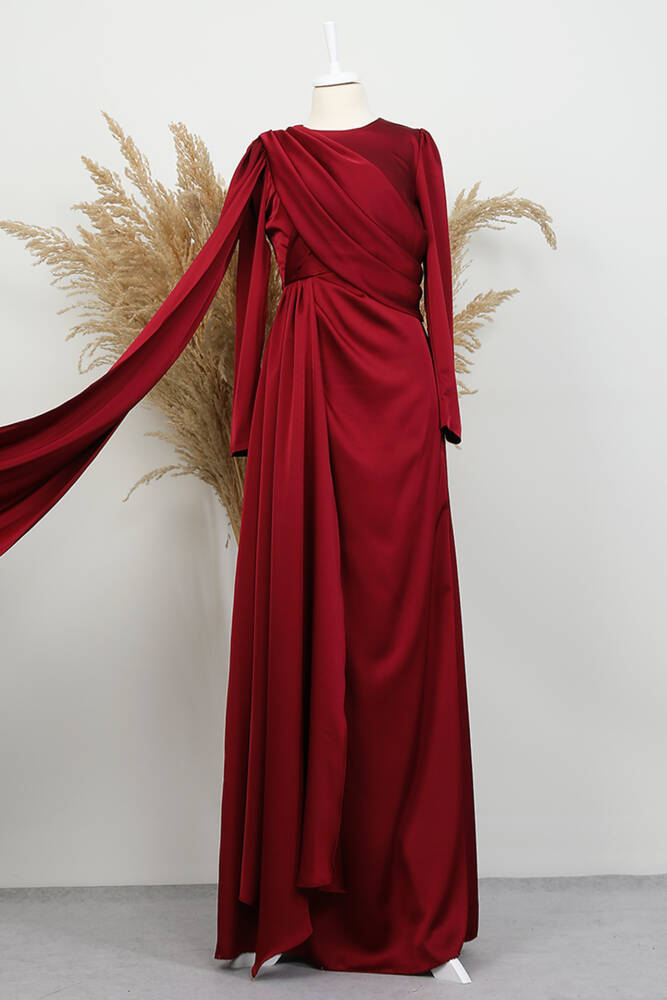 Melike Saten Abiye Bordo - LAMİAGİYİM