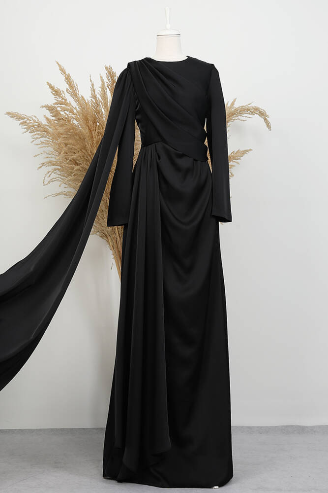 Melike Saten Abiye Siyah - LAMİAGİYİM