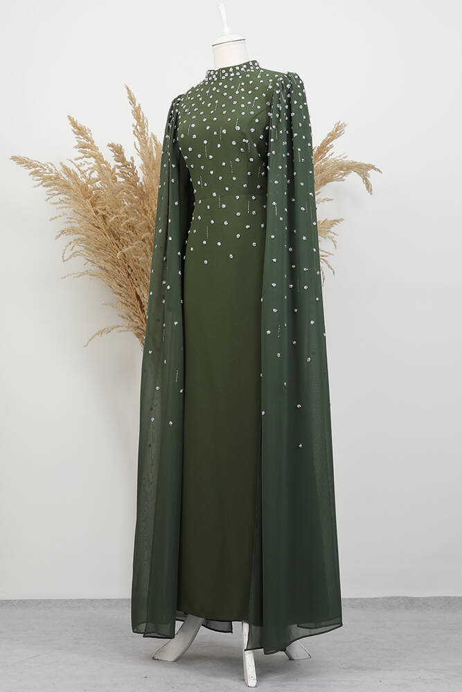 Perihan Taşlı Abiye Haki - LAMİAGİYİM