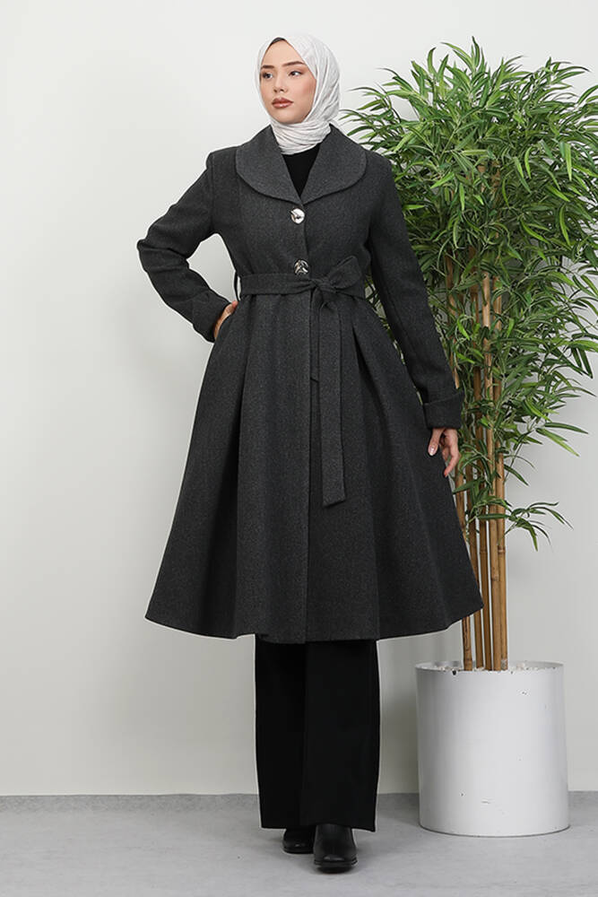 Pilise Detay Kaban Koyu Gri - LAMİAGİYİM