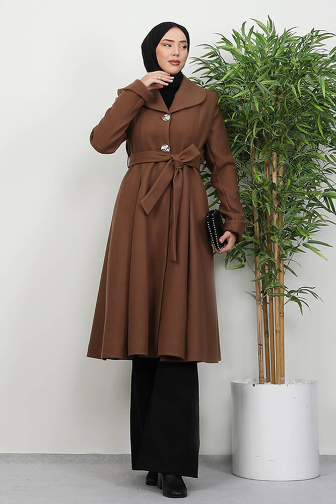 Pilise Detay Kaban Sütlükahve - LAMİAGİYİM