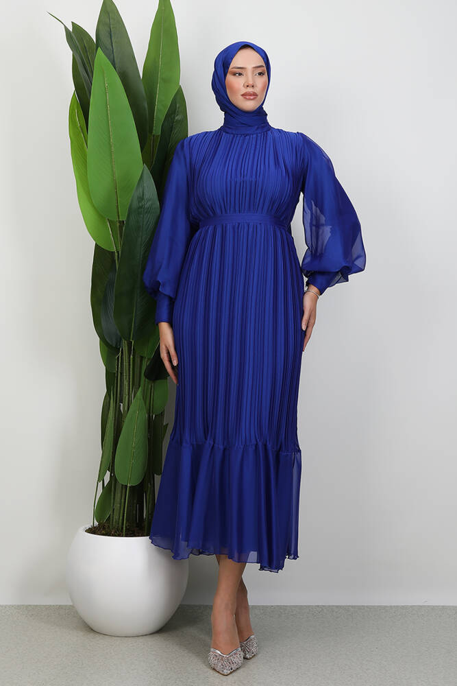 Piliseli Janjan Abiye Gece Mavi - LAMİAGİYİM