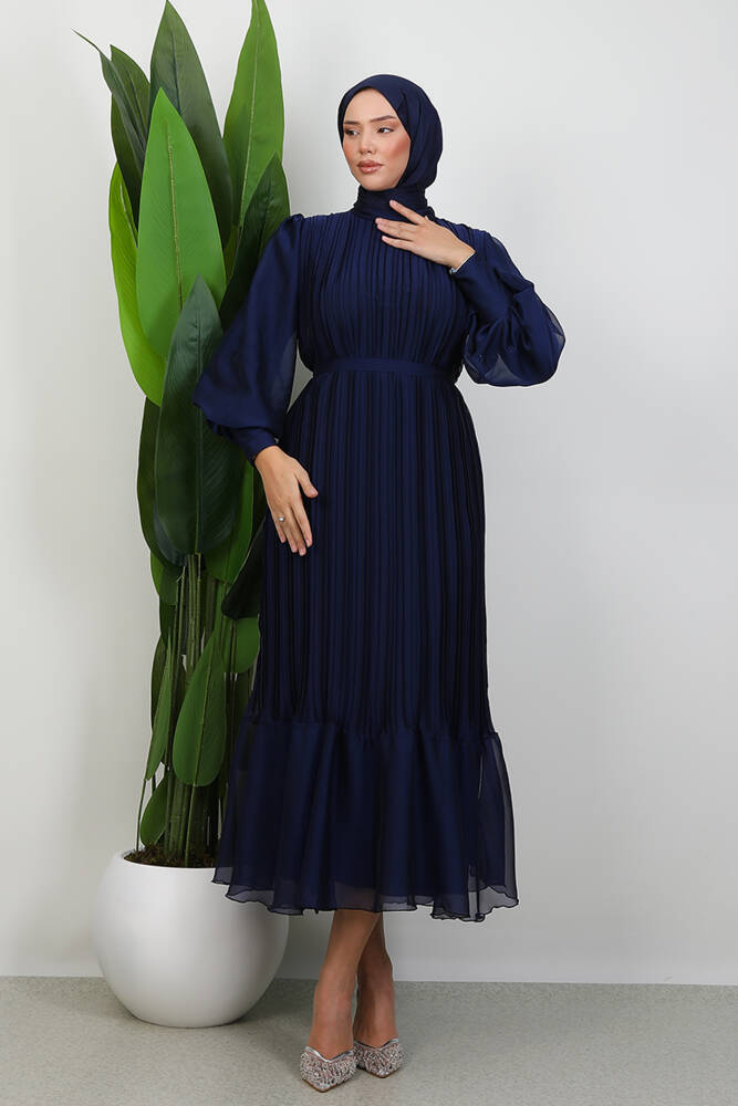 Piliseli Janjan Abiye Lacivert - LAMİAGİYİM