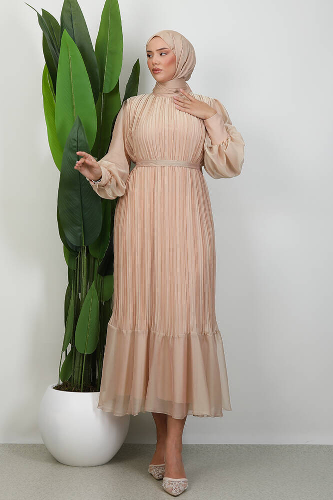 Piliseli Janjan Abiye Yansımalı Gold - LAMİAGİYİM