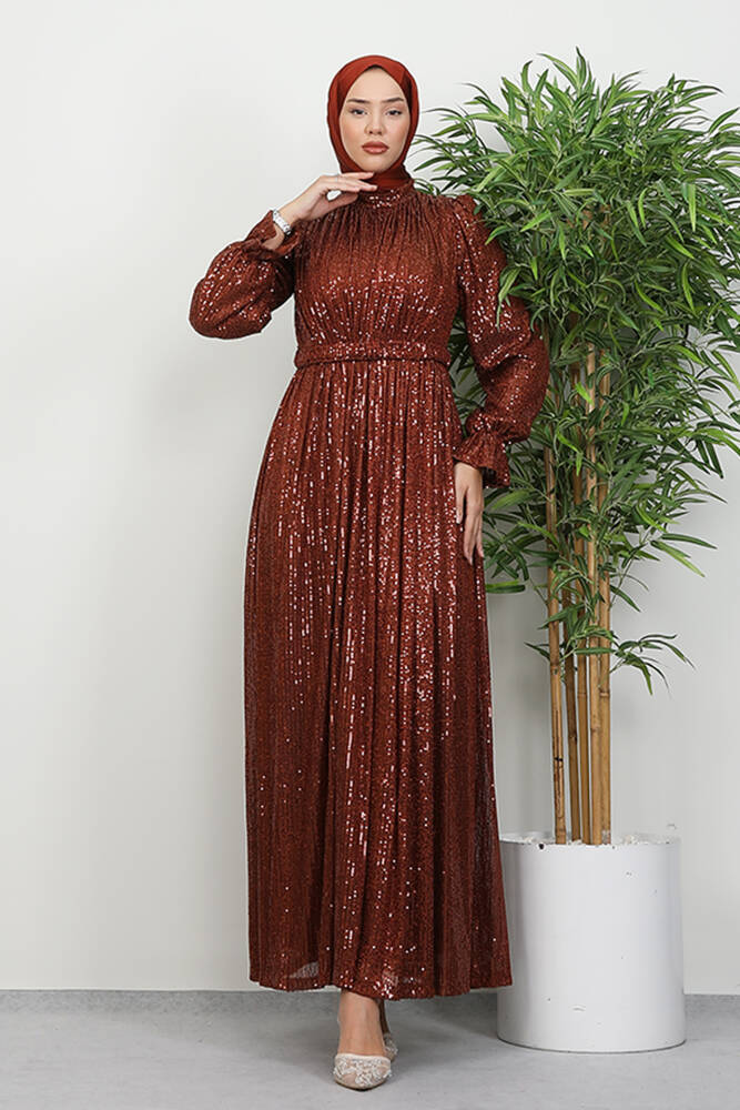 Pul Payet Kelebek Abiye Kiremit - LAMİAGİYİM