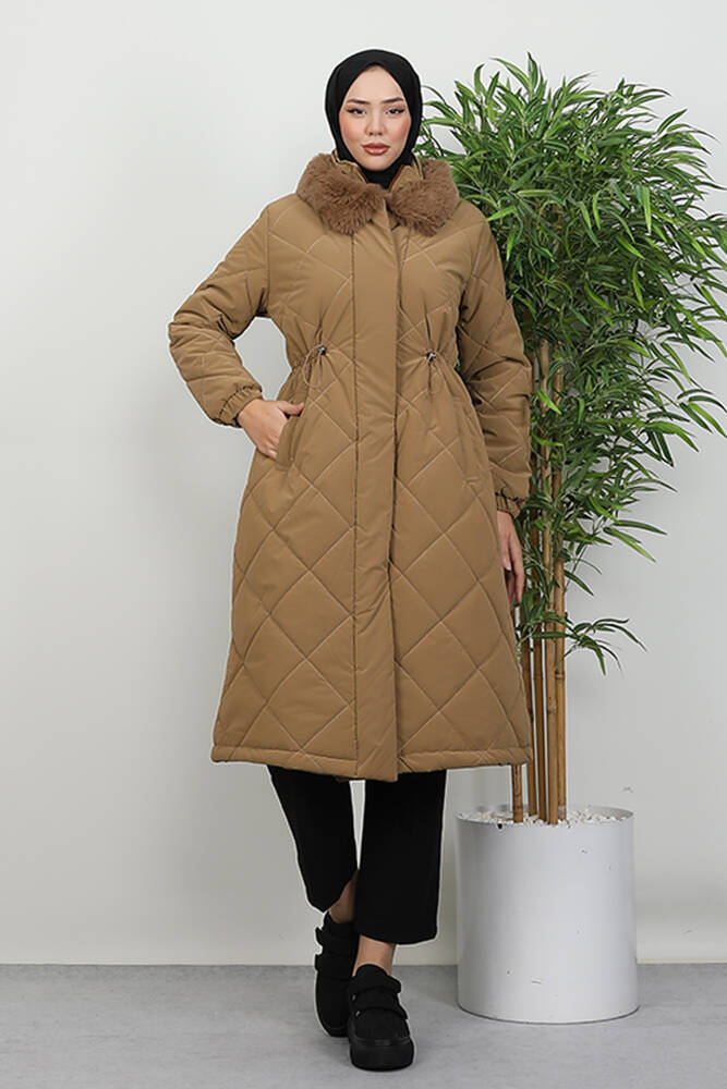 Şişme Anorak Mont Açık Kahve - LAMİAGİYİM