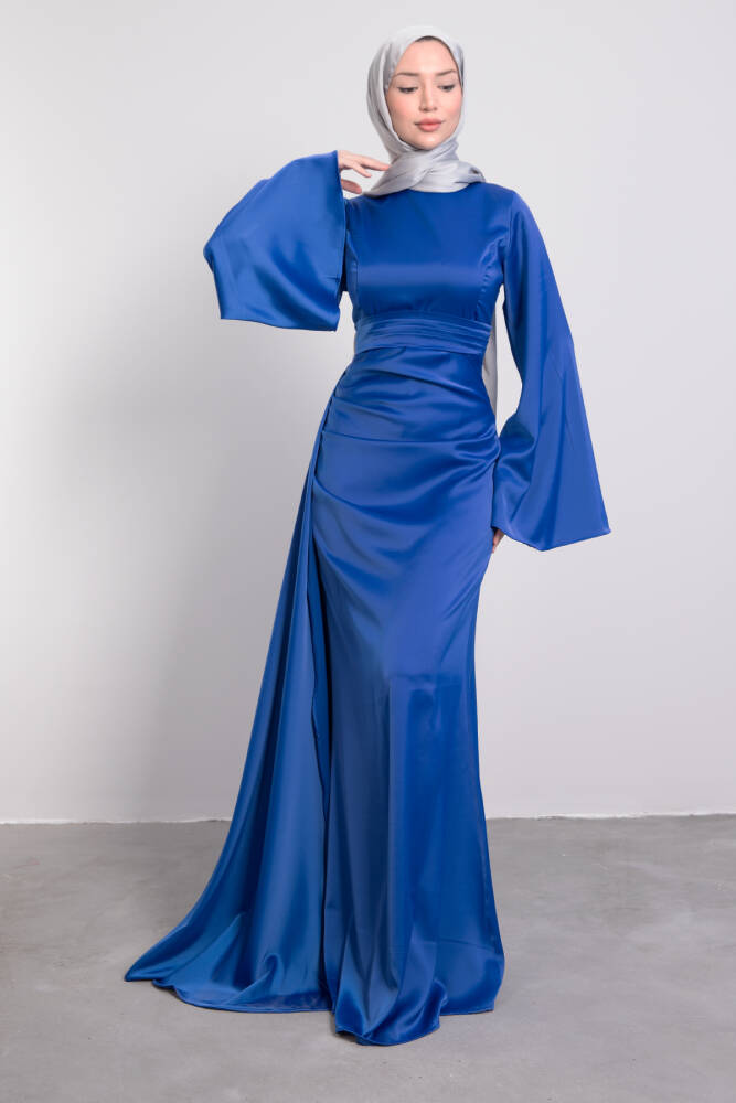 Yasemin Saten Abiye Gece Mavi - LAMİAGİYİM