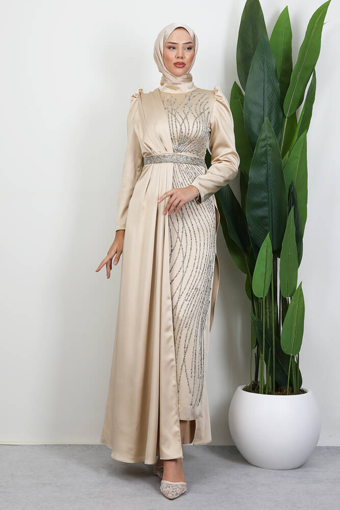 Yonca Pelerin Abiye Gold - LAMİAGİYİM